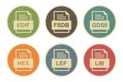 Set Of File Formats Icons Product Image 1