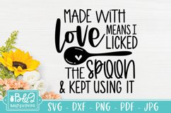Funny Kitchen SVG | Farmhouse SVG | Licked The Spoon Product Image 2