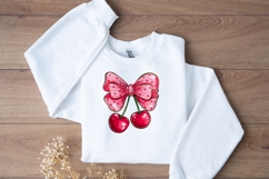 Cherry coquette PNG clipart. Fashion sublimation design Product Image 2