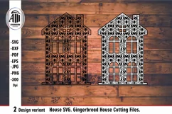 House svg| Christmas House silhouette Cutting Files. Product Image 1