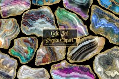 Gold Foil Agate Clipart Product Image 1