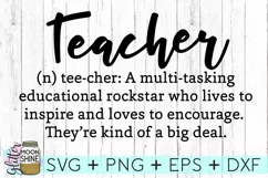 Teacher Definition SVG DXF PNG EPS Cutting Files Product Image 2