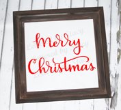 Christmas SVG - Merry Christmas cut file, handlettered Product Image 2