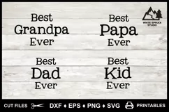 Best Grandpa Ever, Best Papa Ever, Best Dad Ever, Best Kid Product Image 5
