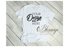 White T Shirt Bella Canvas Mockup 3001 Unisex Shirt Mock up Product Image 1
