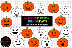 Halloween Pumpkins Emojis Cliparts I Halloween Pumpkins Cute Product Image 1