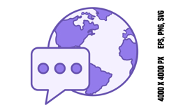 Colored Language Icon Product Image 1