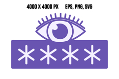 Colored Show Password Icon Product Image 1