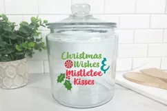Christmas Wishes & Mistletoe Kisses SVG - Christmas Cut File Product Image 9