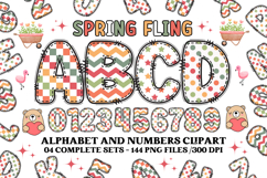 Spring Fling Alphabet png, letters doodle, spring clipart Product Image 1