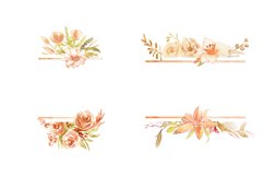 10 Watercolor Floral Frame Square Illustration Graphics Product Image 3