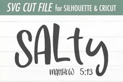 Salty | Matthew 5-13 | Faith Christian Bible Verse SVG Product Image 3
