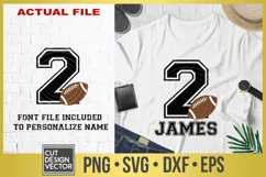 2nd Birthday Football SVG, Football Birthday SVG Product Image 1