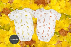 Fall 2 baby bodysuits mockup, twin baby bodysuit mockup Product Image 2