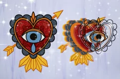 3D Heart svg Layered Milagros hearts 02 SVG Product Image 2