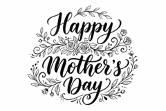 Watercolor lettering Happy Mother's Day Product Image 1