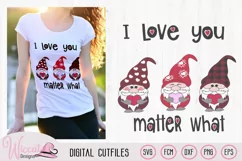 Valentines gnomes, i love you gnome matter what quote, Product Image 2