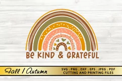 FALL SVG PNG EPS DXF Files AUTUMN SVG Kind SVG Rainbow SVG Product Image 7