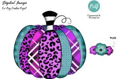 Purple Pumpkin Fall Sublimation Digital Download Product Image 1