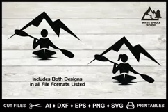 Kayak Logo SVG, Woman Kayaking, Man Kayaking, Logo, Mountain Product Image 9