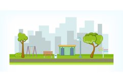 Park avenue banner horizontal man, cartoon style Product Image 1