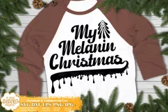 Melanin Dripping SVG | Black Woman SVG | Christmas SVG Product Image 1