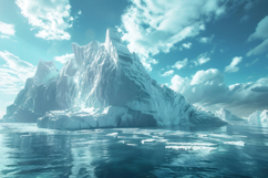 Majestic Iceberg Floating Background Wallpaper Product Image 1