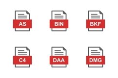 Set Of File Formats Icons Product Image 1