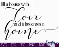Fill A House With Love Farmhouse Home Sign Svg Product Image 2