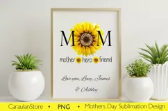 Mothers Day Sublimation Design, Mom Sublimation PNG Product Image 1