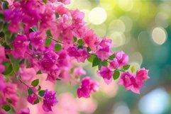 Vibrant bougainvillea blooms on bokeh background Product Image 1