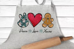 Peace Love Christmas Sublimation Design PNG Product Image 8