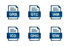 Set Of File Formats Icons Product Image 1