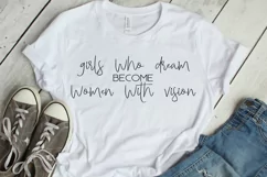 Girls who dream become women with vision svg Product Image 2