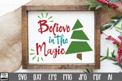 Believe in the Magic SVG File - Christmas SVG Cut File Product Image 1