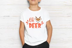Oh deer svg, christmas quotes svg, reindeer face svg. Product Image 3