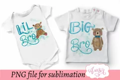 Big bro Lil bro sublimation designs for kid's T-shirts Product Image 2