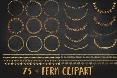 Gold Foil Wreath Clipart Set Product Image 4