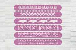 Tribal pattern bracelets template dxf svg png ai files Product Image 1