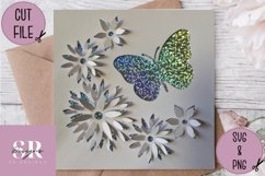 3D Floral butterfly | Paper cutting | Butterfly SVG Product Image 3