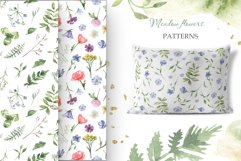 Meadow flowers, wildflowers, herbs watercolor clipart Product Image 8