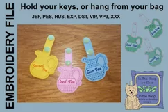 ITH Iced Tea Vinyl Key Fob or Bag Tag - Snap Tab File Product Image 2