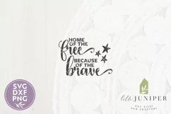 Home of the Free Because of the Brave Patriotic Doormat SVG Product Image 2