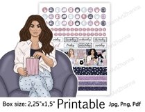 Movie Night Weekend Printable Sticker Box Size 2,25"x1,5" Product Image 5