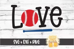 Love Baseball Design - Baseball SVG PNG DXF Cut Files Product Image 2
