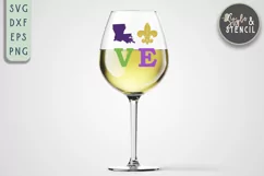Mardi Gras SVG Love - PNG, DXF, SVG, EPS, Cut File Product Image 4