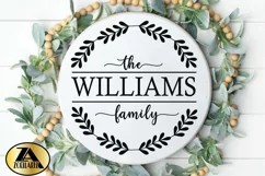 Family Monogram SVG Family Name SVG Farmhouse Wreath SVG Product Image 5
