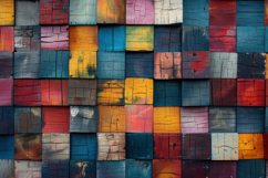 Colorful Wooden Blocks Background Wallpaper Product Image 1