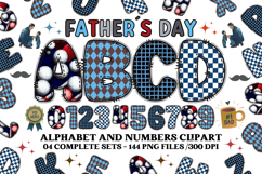 Father’s Day Alphabet clipart, father’s day letters doodle Product Image 1