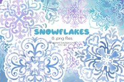 Snowflakes Clipart - PNG Files Product Image 1